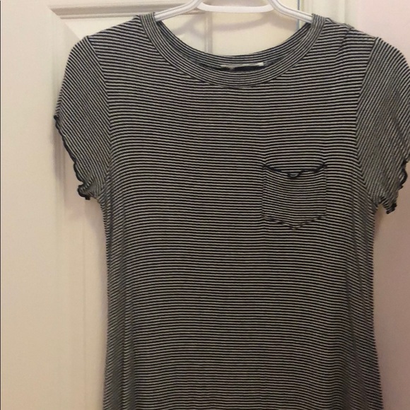 Women’s XS/S loose t-shirt dress - striped - Picture 3 of 4